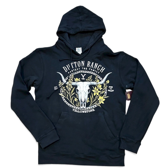 Yellowstone Dutton Ranch Hoodie by Brisco Size S Men’s Sizing Black NWT - Picture 1 of 4